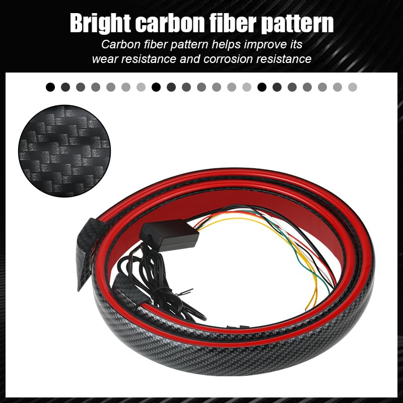 Car Taillight Turn Signal Strip Light, 47.24 in, 51.18 in, High Brightness, Red (51.18in) - size: 51.18in