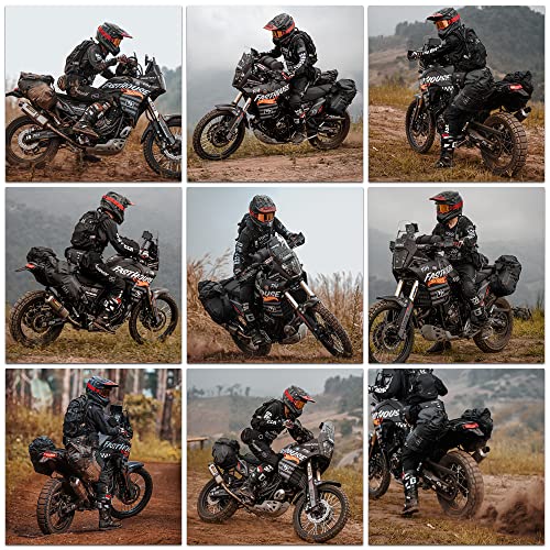 Rhinowalk Motorcycle Saddlebags 18L(9L*2) Waterproof Motorbike Side Bags, Travel Luggage Panniers with Shoulder Strap for Adventure & Sport Motorcycle Racks, 1 Pair - size: 18L