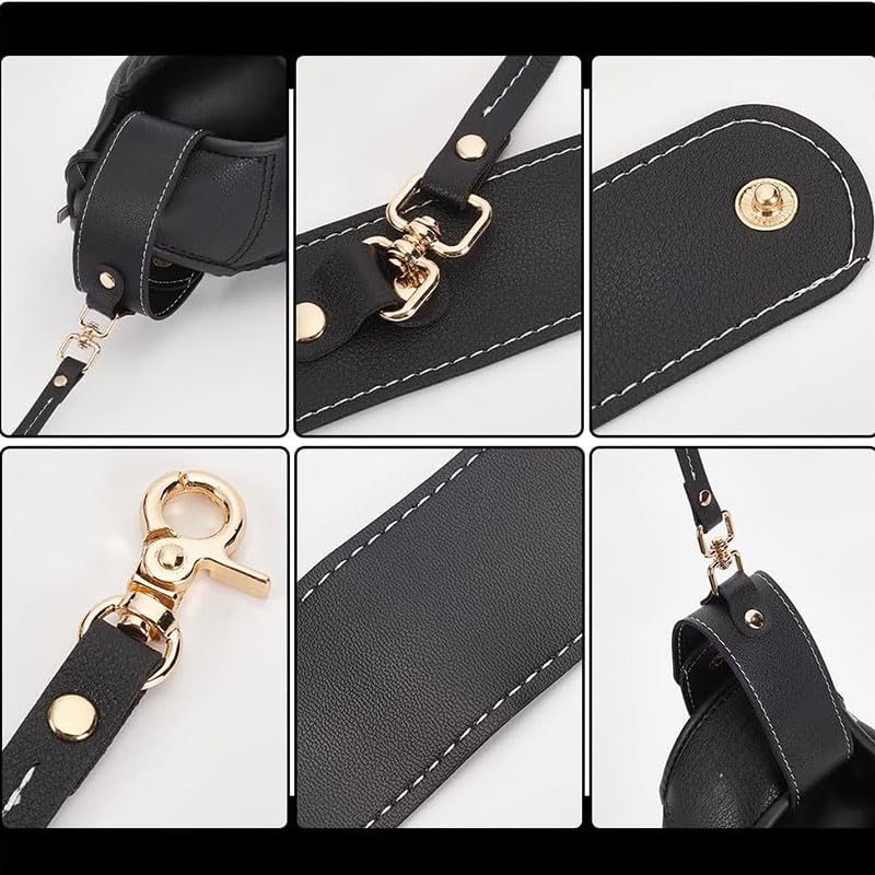 Multifunctional Travel Clip Scarf, Gloves And Hat Hook, Leather Lanyard, Adjustable Strap and Lobster Claw Clip for Bag Keys Accessories, Home Office Travel Organizer, Brown - color: Brown