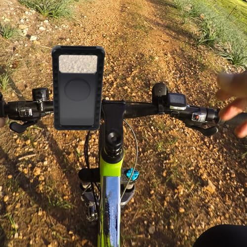 Zerodeko Motorcycle Navigation Phone Holder Handlebar Mount Vibration-Proof Waterproof Clamp Compatible for Motorbike Outdoor Riding