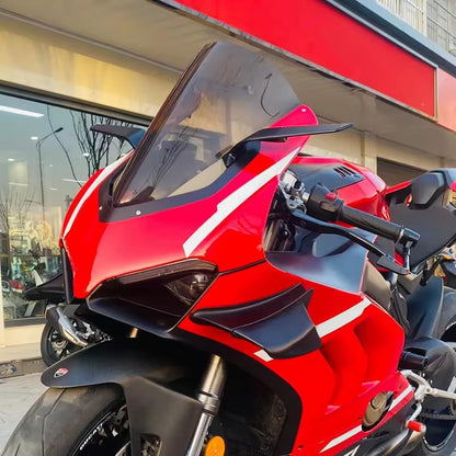 Motorcycle Windscreen Windshield Screen Shield Wind Deflector for Ducati Panigale V2 V4 R V4R V4S 2020 2021 2022 2023 (Transparent) - color: Transparent