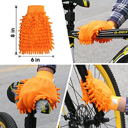7pcs Bicycle Bike Cleaning Tools Set, Bike Clean Brush Kit Suitable for Mountain, Road, City, Hybrid, BMX and Folding Bike