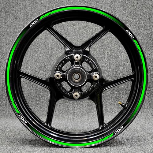 17"Rim Wheel Rim Decal Sticker Compatible with Kawasaki Z1000(Green)