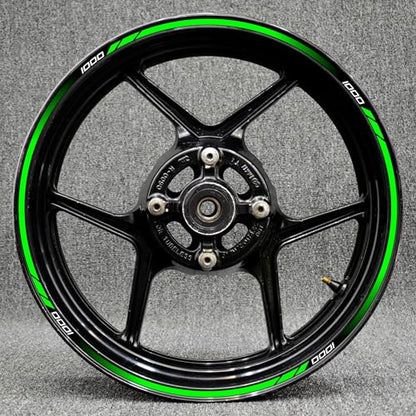 17"Rim Wheel Rim Decal Sticker Compatible with Kawasaki Z1000(Green)