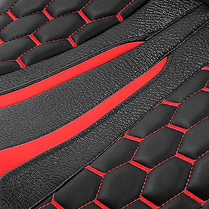 C.C. RIDER Gel 2 Up Rider Driver&Passenger Seat Fit for Harley Touring Road King Street Glide Electra Glide Tri 2009-2023 - color: Black Red Gel Seat
