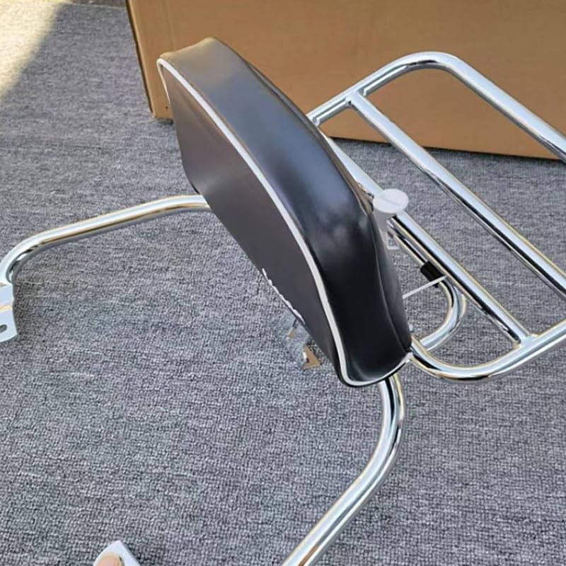 Motorcycle Passenger Backrest Pad Compatible with Vespa GTS300 GTV Primavera Sprint 150 Rear Shelf Backrest Bag Luggage Rack Backrest Pad Backrest Pad Rear Backrest Cushion (White) - color: White