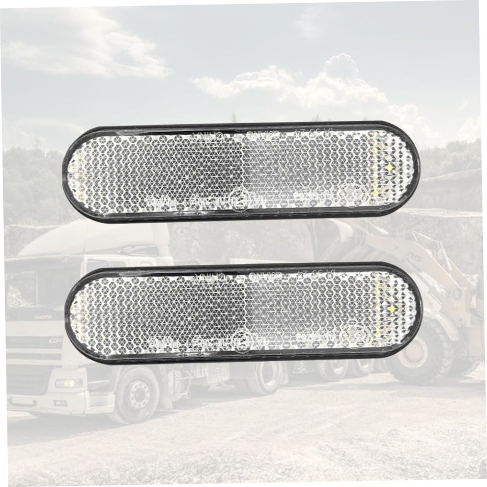 Cabilock 2 Pack Motorcycle Rear Brake Light Led Reflector 24 Led Side Marker Lights Waterproof for Motorbike Tail Brake Lamp