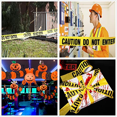 Safety Warning Tape, Yellow Black Premium Barricade Tape, Non Adhesive Tape, 3" x 300 Feet,1 Roll - size: Yellow & Black-3 Inch
