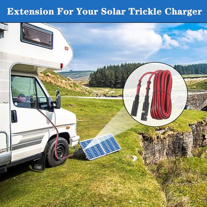25FT SAE Extension Cable, SAE Connector with Dust Cover, Solar Wiring Adapters for Automotive RV Motorcycle Solar Panel Battery Charging.(16AWG) ﻿