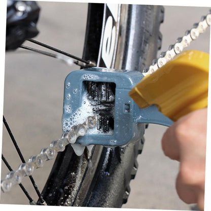 Ciieeo Bike Chain Cleaner Brush Set Professional Motorcycle and Bicycle Chain Brush Portable Sturdy Cleaning Tool for Mountain Bike Maintenance