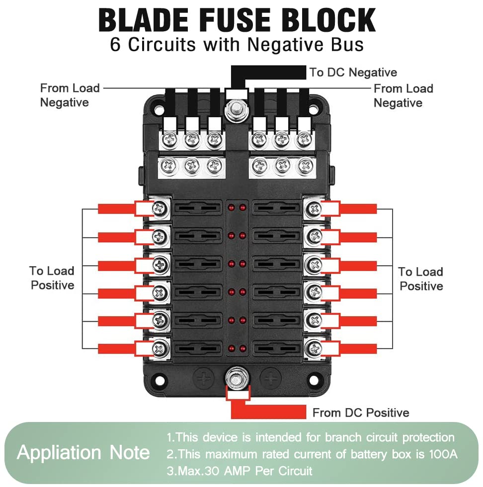 12-Way Marine Fuse Block,Waterproof 12v Fuse Block with LED Indicator for 12V/24V Automotive Golf Cart Truck Car Boat Marine RV Motorcycle - style: 12-Way