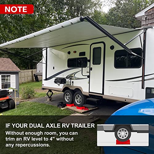 YIYITOOLS 2Pcs Camper Leveler RV Leveling Blocks Ramp Kit, Travel Trailer Leveling System, 30000Lbs
