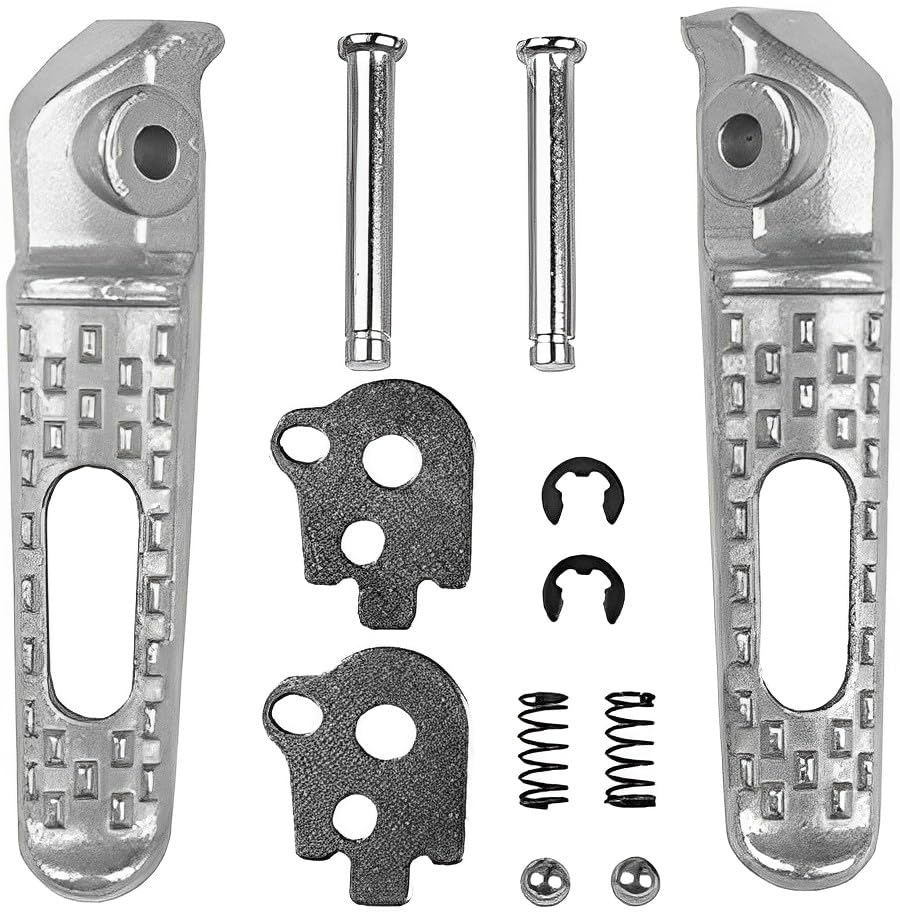 Rear Foot Pegs/Footrests/Pedals for Honda 2003-2023 CBR 600RR, 2004-2016 CBR 1000RR (Rear-White) - color: Rear-White