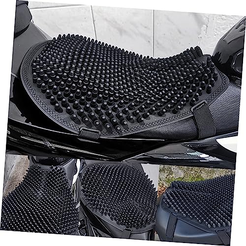 Motorcycle Seat Cushion Silicone Pad with Ventilation Shockproof Non Slip Breathable Cooling Airflow Motorbike Saddle Cover for Long Ride Comfort