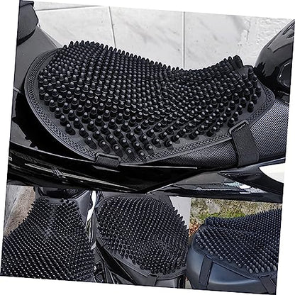Motorcycle Seat Cushion Silicone Pad with Ventilation Shockproof Non Slip Breathable Cooling Airflow Motorbike Saddle Cover for Long Ride Comfort