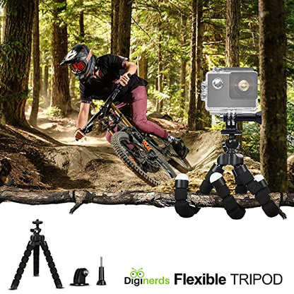 DiGiNerds 50-in-1 Action Camera Accessories Kit - Compatible with GoPro Hero 13 to 7, Max, Fusion, Insta360, DJI Osmo, AKASO & More