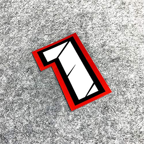 Creative Arabic Numbers Motorcycle Racing Sticker DIY Decorate Car Styling and Decals 10x7cm (Number 1) - size: Number 1