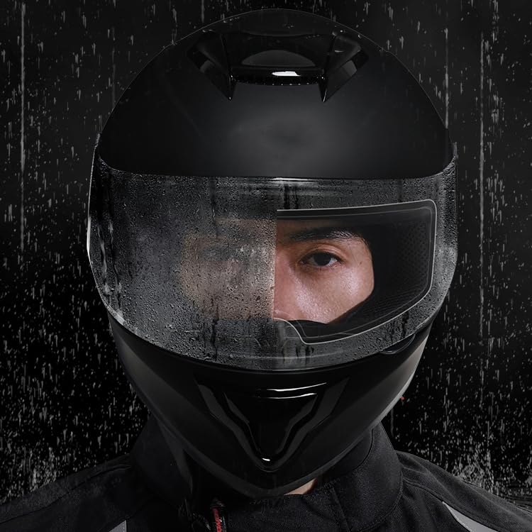 4Pcs Helmet Visor Anti-Fog Film & Rainproof Film for Scorpion EXO EXO-AT960 AT960 Carbon 2023-2025, Clear Anti Fog Insert for Helmets Prevents Fogging and Water Drops Clear View,A - size: A