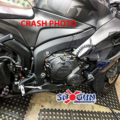 Shogun USA Made Hon CBR600RR CBR600 CBR 600 RR 2007 2008 Black Frame Sliders This Is a Race Kit Cutting Required - 750-3329