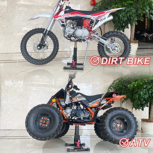 POLARBEAR Dirt Bike Stand Motorcycle Hoist Lift Stand Center Jack Adjustable Heavy Duty 1200Lbs Capacity Repair Lifting Jack Stand Table Rack(Blue) - color: Blue