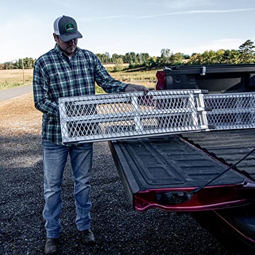 YUTRAX® 89” Folding Arched Ramps, Aluminum Arch Ramps, 1500 lb. Capacity, Arched Design, Folds for Transport, ATV/Golf Cart/Riding Lawn Mower Loading, Pair - size: 89-Inch, 1500lb. Load Capacity