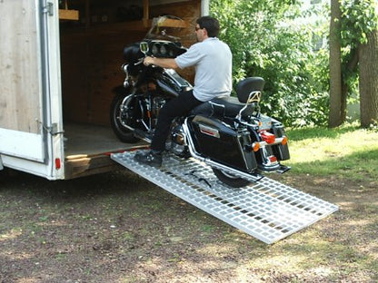 Aluminum Ramps 7 ft. USA - Motorcycles on to Trailers - 740 MCDR Ramp - size: 6ft 10in x 40in - 1,200lb cap.