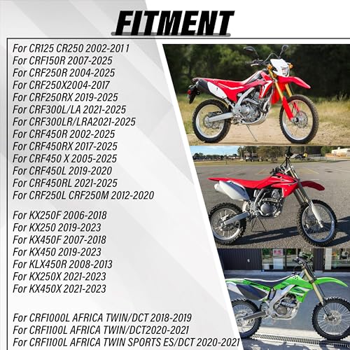 Dirt Bike Foot Pegs,Replaceable Footpegs CNC Machined Aluminum Wide Platform with Springs for CRF150R CRF250R CRF450R CRF250X CRF450X CRF300L CRF250L CR125 CR250 CRF1000L (Blue) - color: Blue