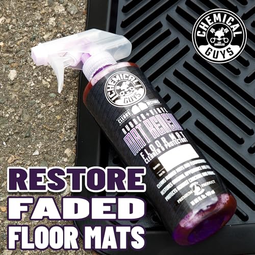 Chemical Guys Mat Renew Rubber and Vinyl Car Floor Mat Cleaner & Protectant - Cleans & Restores Rubber Liners, Running Boards, Safe for Cars, Trucks, SUVs, and More - 16 oz - size: 16 Fl Oz (Pack of 1)