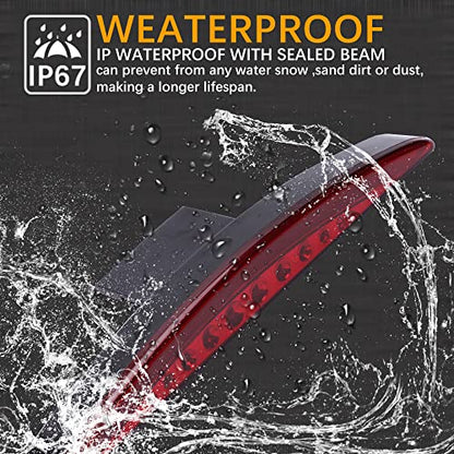 Rich Choices Motorcycle Rear Fender Edge LED Braking License Plate Tail Light Stop Running Light Compatible with Harley Davidson Breakout FXSB 2013-2016 CVO FXSBSE 2013-2014 (Red Lens) - color: Red Lens