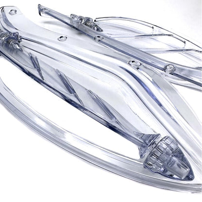 IZX fit for Harley Touring CVO Electra Street Glide Ultra Classic FLHX FLHTCSE Tri Glide Ultra Classic 96-13 Motorcycle Air Deflector Side Wing Windshield Fairing (Clear) - color: Clear