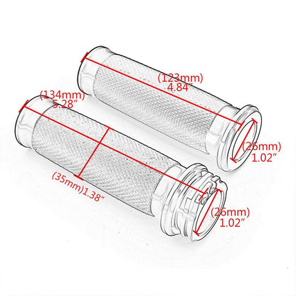 Motorcycle 1 Inch Handlebar Grips Universal Hand Grips Non-Slip Rubber Handgrips Fit for H-Arley Touring Softail Road Street Glide Road King Sportster