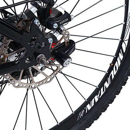 Wheel Lock, Disk Brake Alarm for Metal Bike Lock Disc Brakes Theft Locks, Disk Brake Alarm for with Plastic Frame and Keys, Black (Black) - color: Black
