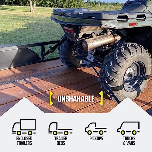 DC Cargo Mall Retractable Ratchet Straps - E-Track and Bolt-On Mounting Options (2 Pack) 1" x 6' - 4,000lbs Break Strength Heavy Duty Auto Self Retracting Tie Down Straps - color: Bolt On + Etrack, size: 1" x 6'