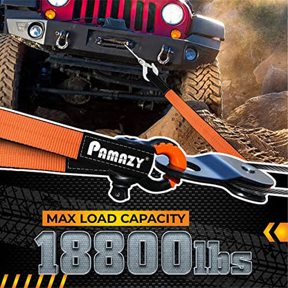 2 Pack 2”x7FT Super Sturdy Lift Sling Strap, 18800 Pound Capacity Heavy Duty Eye-Eye Nylon for Hoist, 2-Ply Twist Polyester Rigging, Tree Saver Recovery Web Sling Winch - size: 2 Pack 2”x7FT