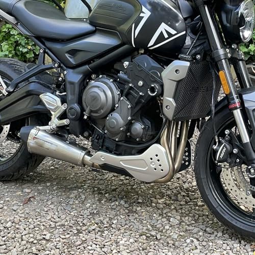 Motorbike Engine Lower Frame Fairings fit for Tri&um&ph Trident 660 Trident660 2021 2022 2023 2024 Motorcycle Belly Pan Bellypan Lower Engine Spoiler Cowling Protection (Silver), MD-473-US - color: Silver