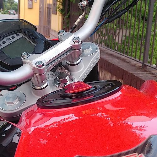 Motorcycle CNC Aluminum Gas Cap Gas Fuel Tank For CB1000 CB1000R CB600F CB1300 CBF1000 CBR1000RR CBR1100XX CBR1100 CBR600RR CBR900RR CBR929RR 954 CBR600 F4 F4I VTR1000F RVF 400 (Red) - color: Red