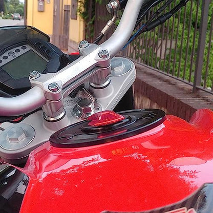 Motorcycle CNC Aluminum Gas Cap Gas Fuel Tank For CB1000 CB1000R CB600F CB1300 CBF1000 CBR1000RR CBR1100XX CBR1100 CBR600RR CBR900RR CBR929RR 954 CBR600 F4 F4I VTR1000F RVF 400 (Red) - color: Red