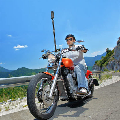 Motorcycle Bicycle Selfie Stick, Third Person Perspective Handlebar Mount Camera Bracket for Ride Tracking Shooting for GoPro Hero 12/11/10/9/8 Insta360 X5 / X4 / X3 ONE X/ONE Action Camera