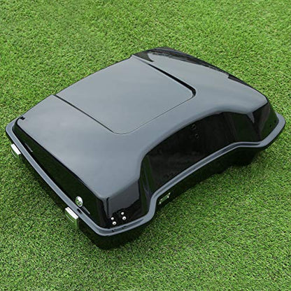 TCT-MOTORPARTS Razor Luggage Tour Trunk Luggage Tail Box W/Latch Key Fits for Harley Touring 2009-2013 Electra Glide Ultra Limited - color: Vivid Black