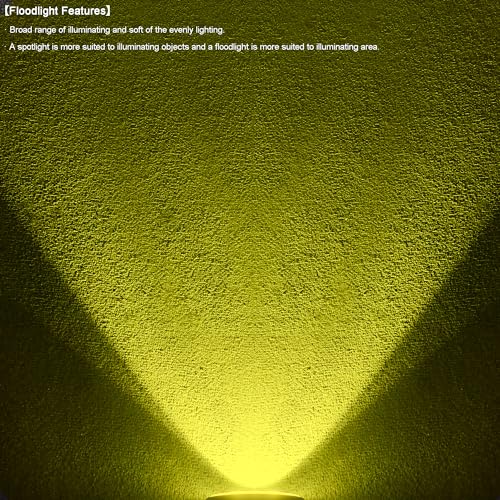 2PCS 4 Inch 60W Led Pod Lights 4x4 Offroad Yellow Driving Lights Flood Beam Waterproof Work Auxiliary Lights Bumper Lights Fit For 12V 24V Car Truck ATV Boat Motorcycle Fog Lights - color: Yellow