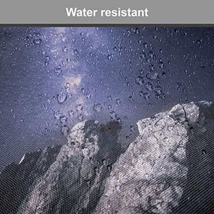 Lunarable Space Chair Cushion Pad, Rock Surface with Stars and Milky Way Star in The Night Sky Scene Picture Print, Seat Padding for Kitchen & Patio with Anti-Slip Backing, 16"x16", Grey Purple - color: Grey Purple, size: Pack of 1