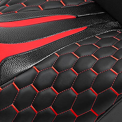 CC RIDER Driver Passenger Seat Hammock Gel Red Hexagon Fit For Harley Touring 2009-2023 Street Glide Road Glide Road King Electra Glide and 2009-2021 Tri Glide - color: 23# Red