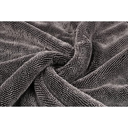 Maxshine 24" x 36" Universal Pink Car Drying Towel – 1200 GSM Rinse-Free Double-Sided Microfiber – Plush, Super Absorbent Towel for Car Wash & Detailing - size: 24" x 36" Pink