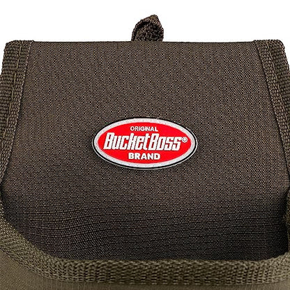 Bucket Boss Fastener Tool Pouch with FlapFit in Brown, 54160, Green - size: (Pack of 1)