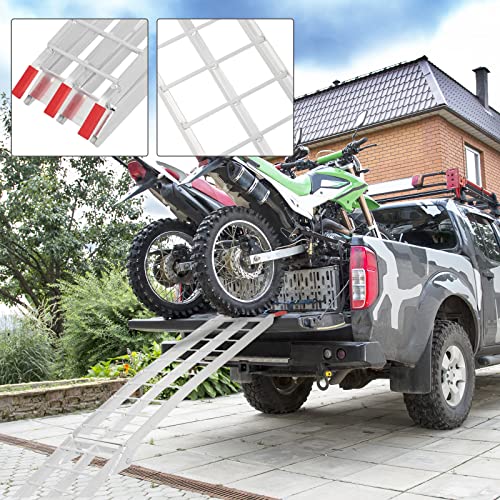 1pc 7.5' Motorcycle ramp Aluminum Arched Foldable Folding Loading ATV Dirt Bike Ramp 750Lbs Capacity