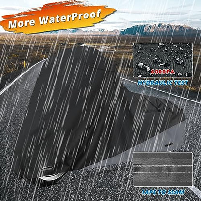 XYZCTEM Motorcycle Cover for Touring Models Harley Davidson Road King Road Glide Street Glide Electra Glide Low Rider-ST Indoor & Outdoor All Weather Protect from Dust Sunlight Rain, Black - size: Side Box