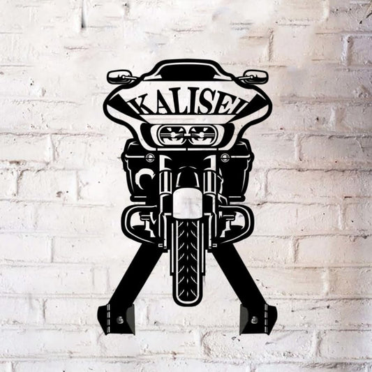 Custom Metal Motorcycle Helmet Rack Wall Hanger Personalized Bike Helmet Holder Wall Art Motorbike Hanging Coats Rider Jacket Holder Motorcycle Lover Gift for Men Clothes Hook Home Decor - color: Helmet Holder-05