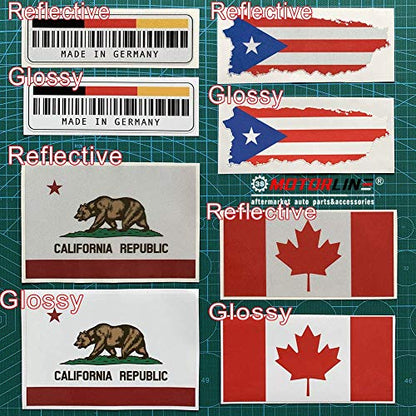 (2) 4'' Reflective Peace Hand Gesture Sign American Flag Decal Sticker Car Vinyl sda1