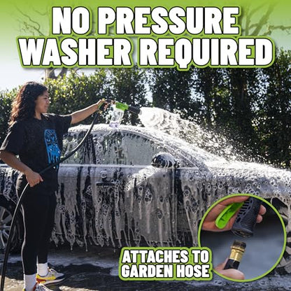 Chemical Guys Foam Blaster 6 Car Wash Gun, Chemical Guys Foam Gun, and Chenille Scratch-Free Microfiber Wash Mitt - Connects to Any Garden Hose for Thick Suds - Safe for Cars, Trucks, SUVs - 2 Items - size: FOAM BLASTER + WASH MITT