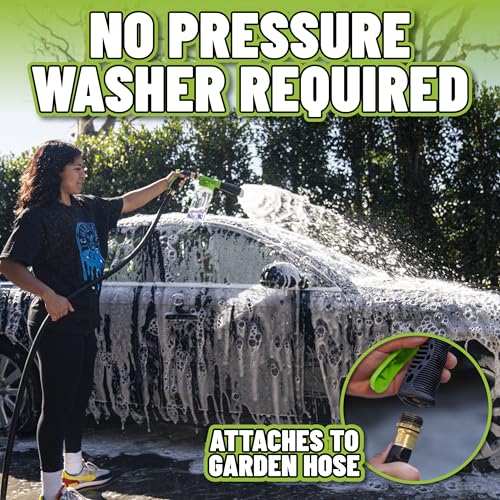 Chemical Guys TORQ Foam Blaster 6 - Foam Cannon Garden Hose Attachment, Easy to Use, Sprays Thick Suds for Safe Washing Trucks, SUVs, Motorcycles, RVs, and Other Vehicles - size: FOAM BLASTER ONLY